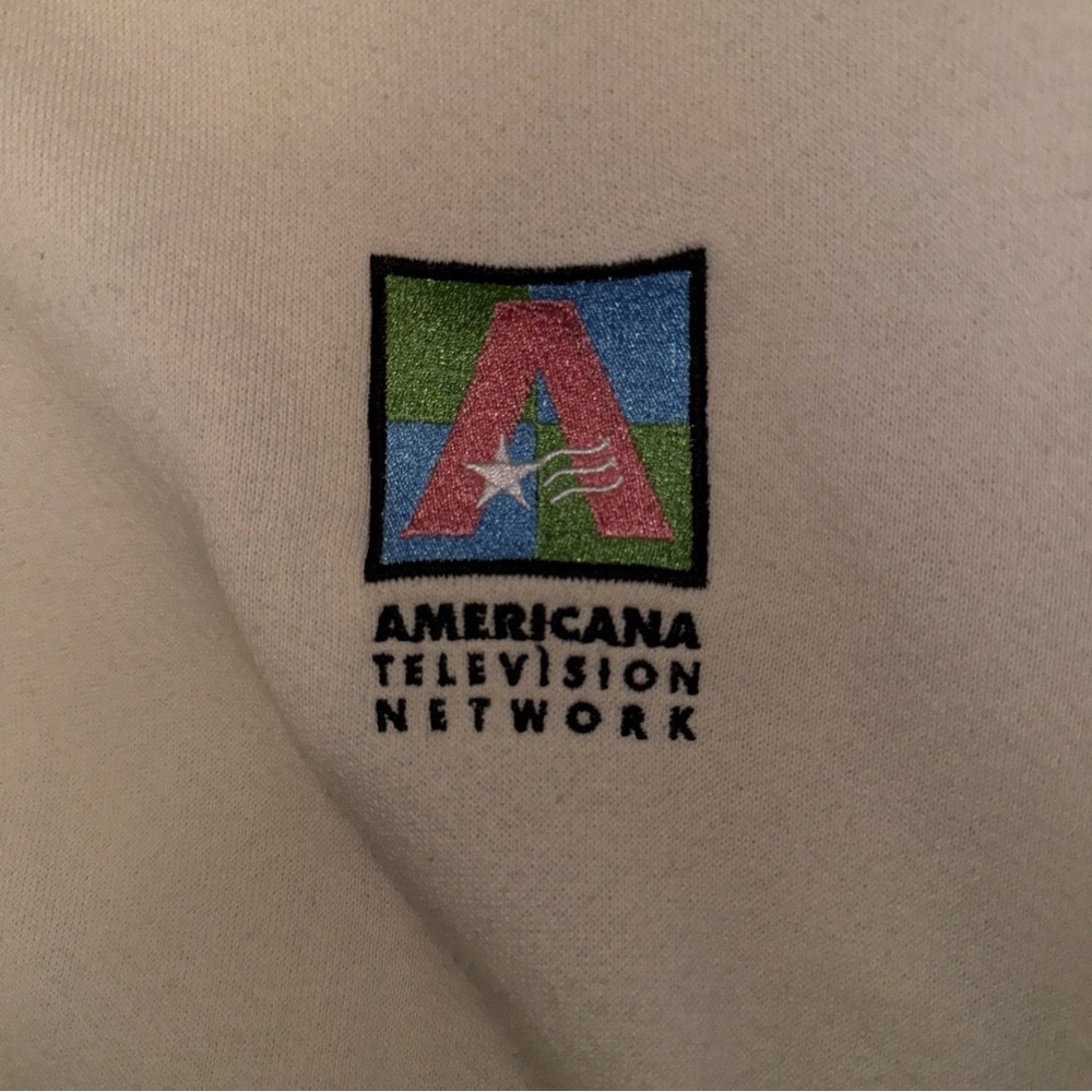 Americana Television Network Sweatshirt Men’s Large Pullover Vintage Top - Picture 2 of 4